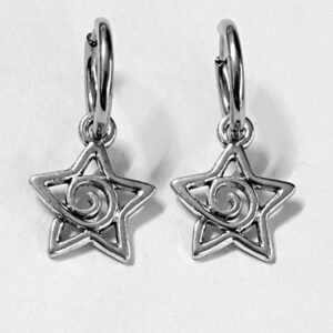 Punk Style Star Pendant Stud Earrings