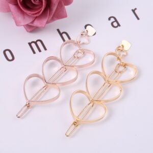 Tiyork Hollow Heart Golden Metal Hairpin