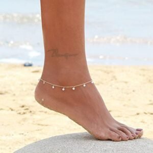 Tiyork Tassel Chain Anklet with Diamond