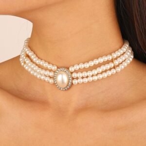Palace-Style Multi Layer Pearl Choker