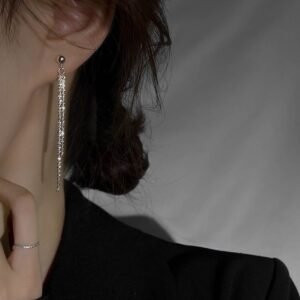 Starry Long Tassel Earrings